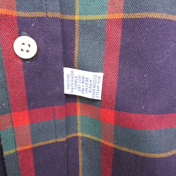 Polo Ralph Lauren Shirt Mens Large Tartan Plaid Window Pane Classic Button Down - Picture 6 of 10